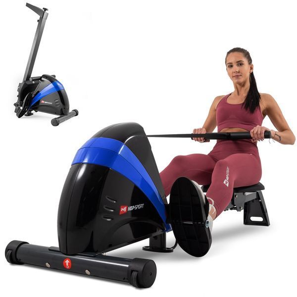 Веслувальний тренажер магнітний Hop-Sport HS-030R Boost Blue (маховик 9 кг, складаний, до 120 кг) 2490 фото