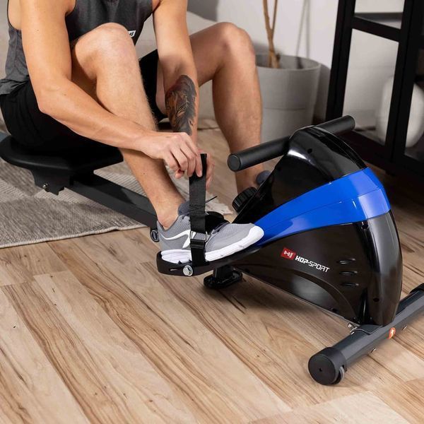 Веслувальний тренажер магнітний Hop-Sport HS-030R Boost Blue (маховик 9 кг, складаний, до 120 кг) 2490 фото