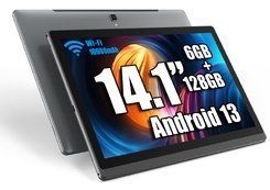 Планшет 14,1&Prime; Android 13, 6 ГБ RAM 128 ГБ ROM, дисплей IPS Full HD 1920&times;1080, акумулятор 10000 mAh, камера 13 MP + 5 MP, золотистий 21916 фото