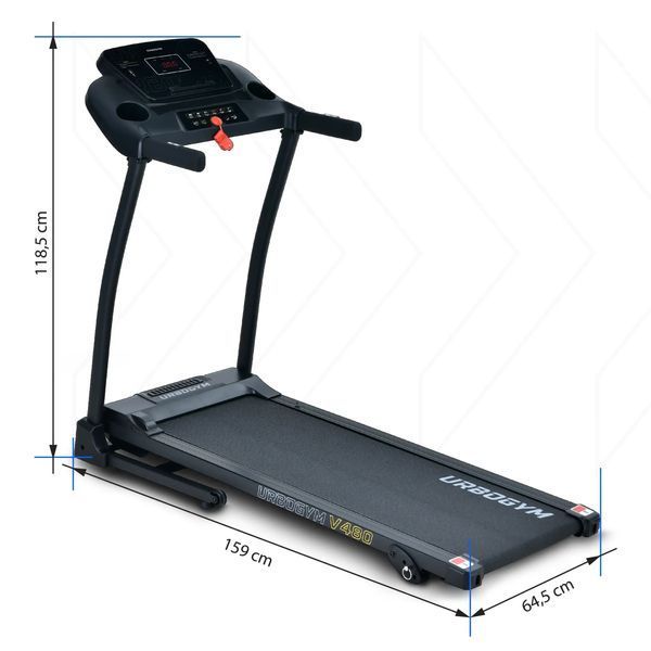 Бігова доріжка Urbogym V480 чорна 6313 фото